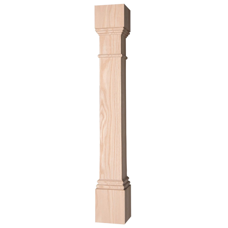 Traditional Square Cabinet Column - Species:Oak Red